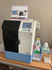 a medical machine is sitting on a table